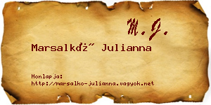 Marsalkó Julianna névjegykártya
